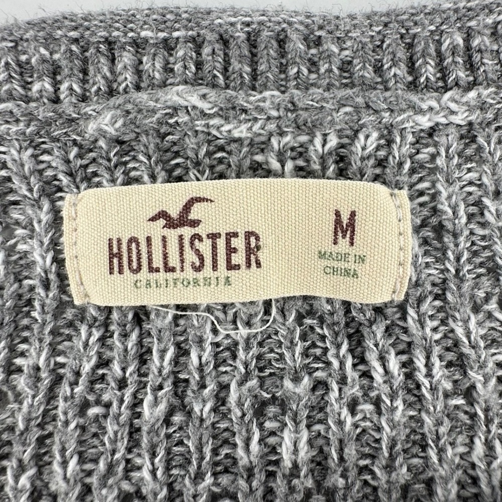 Hollister Roll Neck Layered Sweater Lace Hem Cottagecore Womens M Gray - Picture 4 of 7